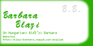 barbara blazi business card
